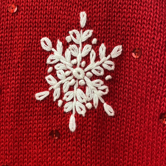 Christmas Red Ugly Christmas Cardigan Sweater Buttoned size XL - Picture 4 of 15